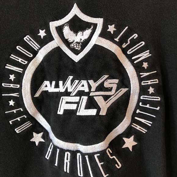 Birdies Always Fly Black Pullover Graphic Hoodie S - Picture 2 of 7